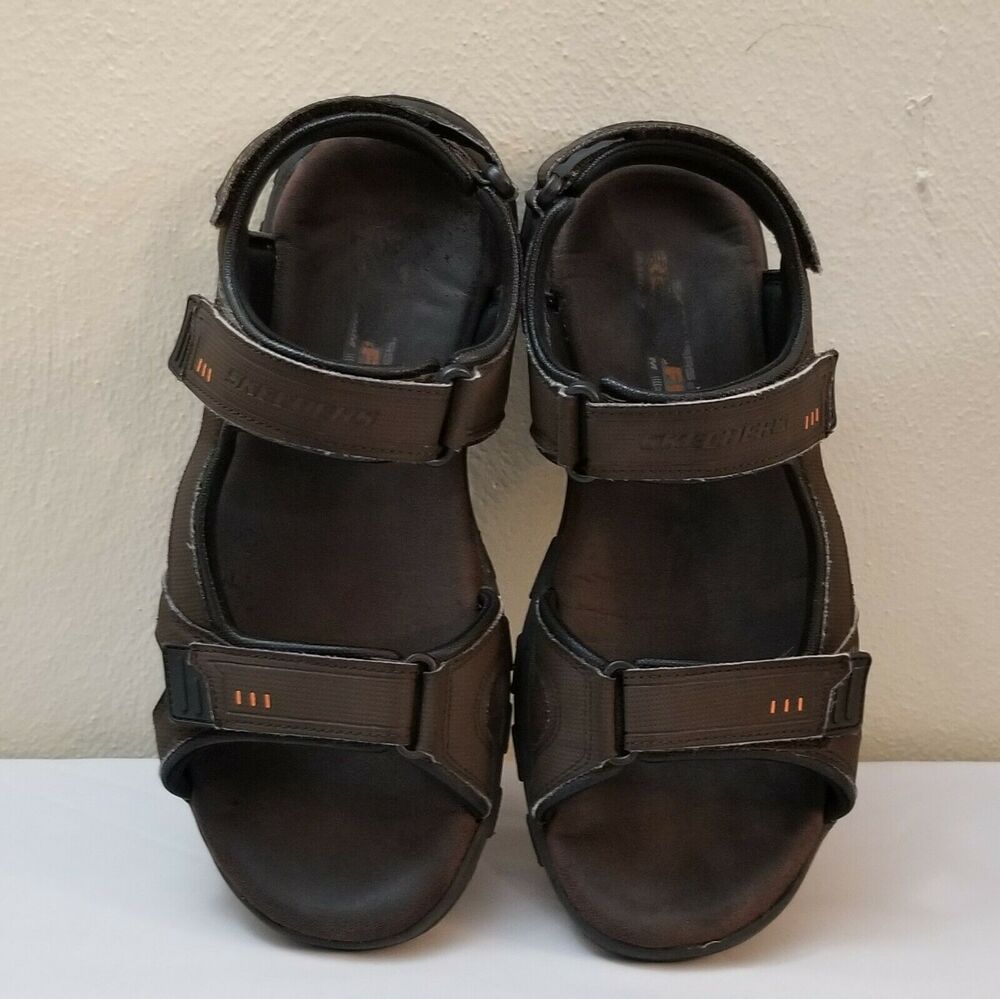Skechers Mens Louden Sandals Size 11 Medium Brown Relaxed Fit 360 Style #64487